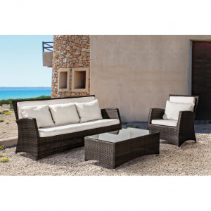 Стол плетеный кофейный Garden Relax Antalys алюминий, искусственный ротанг шоколадный Фото 4