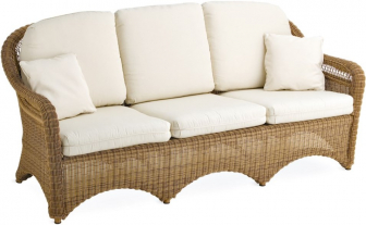 Диван трехместный плетеный с подушками-thumbs-Фото1