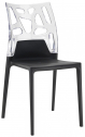 Стул пластиковый PAPATYA Ego-Rock стеклопластик, поликарбонат черный, прозрачный Фото 1