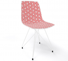 Стул пластиковый Gaber Alhambra TC сталь, технополимер белый, красный Фото 1