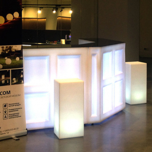 Стойка пластиковая барная светящаяся LED Bar полиэтилен белый Фото 8