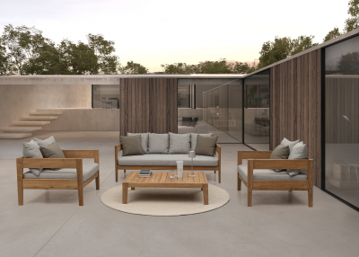 Столик кофейный деревянный Garden Relax Kobo тик Фото 4