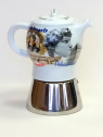 Кофеварка гейзерная Ancap Espressina Classic сталь, фарфор деколь Bella Italia 1 Фото 4