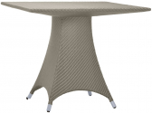 Стол плетеный обеденный JANUS et Cie Amari алюминий, искусственный ротанг палладиевый саржевый Фото 1