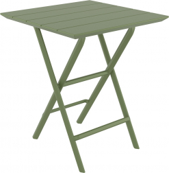Стол пластиковый складной Helen Folding Table 60, оливковый, 600х600х740 мм