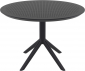 Стол пластиковый Siesta Contract Sky Table Ø105 сталь, пластик черный Фото 6
