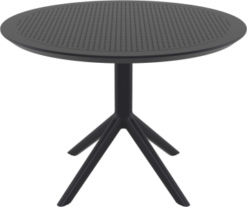 Стол пластиковый Siesta Contract Sky Table Ø105 сталь, пластик черный Фото 6