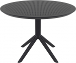 Стол пластиковый Siesta Contract Sky Table Ø105 сталь, пластик черный Фото 6