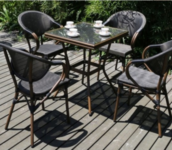 Комплект плетеной мебели Afina T130/D2003S 70x70 4Pcs текстилен серо-бежевый Фото 1