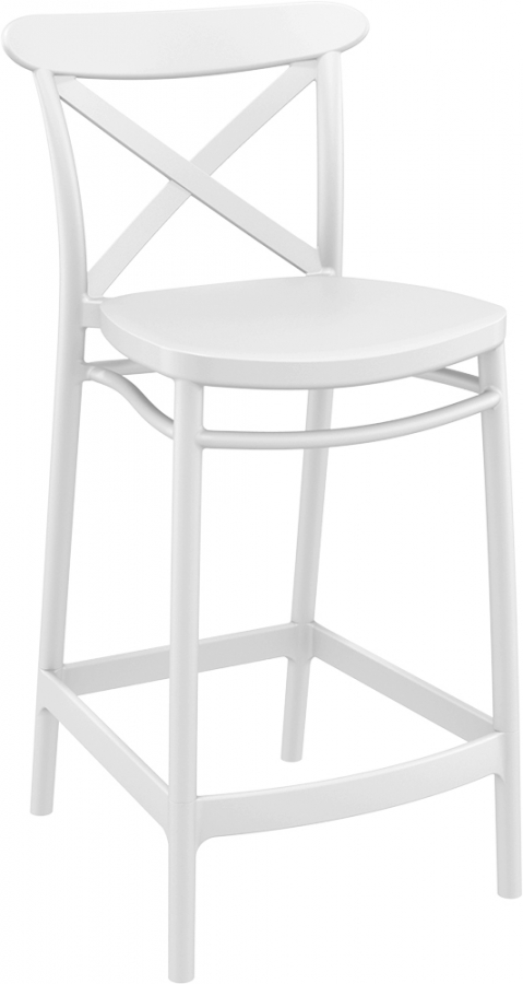 Стул пластиковый полубарный Cross Bar 65