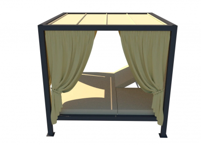 Шатер металлический с лежаками и навесом ReeHouse Summer алюминий, полиэстер Фото 8