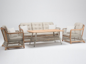 Комплект плетеной мебели Tagliamento Melisa каштан, искусственный ротанг, олефин Фото 14