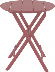 Стол пластиковый складной Helen Folding Table Ø60, марсала, Ø600х740 мм