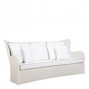 Диван трехместный плетеный с подушками JANUS et Cie Butterfly II алюминий, искусственный ротанг, акрил пергаментный Фото 4