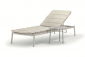 Лежак плетеный с матрасом Grattoni Atol алюминий, роуп, олефин тортора, шампанское Фото 5