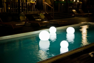 Шар пластиковый светящийся LED Minge полиэтилен белый Фото 6
