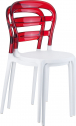 Стул пластиковый Siesta Contract Miss Bibi стеклопластик, поликарбонат белый, красный Фото 15