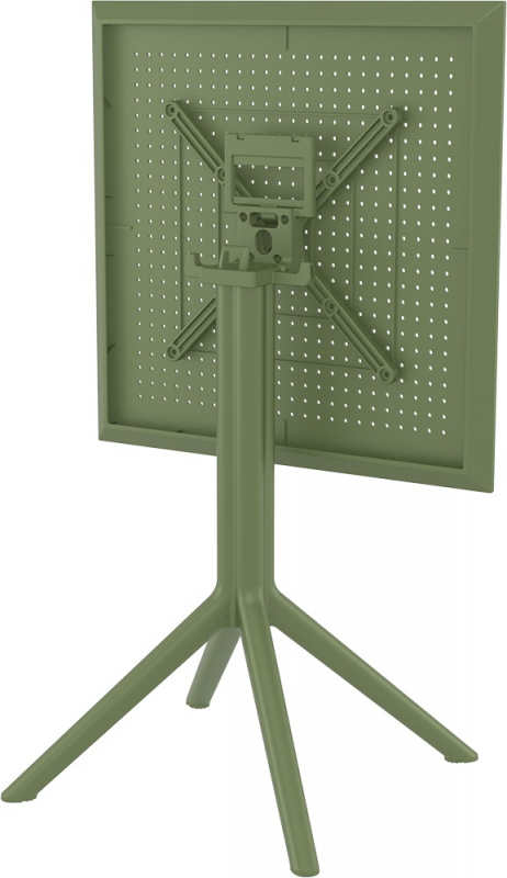 Стол пластиковый складной Sky Folding Table 60, оливковый, 600х600х740 мм