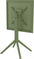 Стол пластиковый складной Sky Folding Table 60, оливковый, 600х600х740 мм