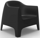 Лаунж-кресло пластиковое Vondom Solid Basic полипропилен черный Фото 1