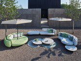 Лаунж-диван круглый с зонтом Royal Botania Organix Lounge алюминий, нержавеющая сталь, ткань Фото 7