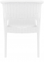 Кресло пластиковое плетеное Siesta Contract Panama стеклопластик белый Фото 9