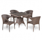 Комплект плетеной мебели Afina T220BG/Y290BG-W1289 Pale 4Pcs искусственный ротанг, сталь палевый Фото 1