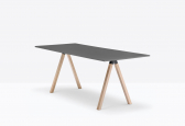 Стол ламинированный PEDRALI Arki-Desk Wood дуб, сталь, ЛДСП беленый дуб, серый Фото 4