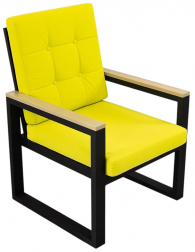 Кресло металлическое с подушками-thumbs-Фото1