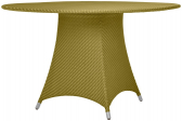 Стол плетеный обеденный JANUS et Cie Amari алюминий, искусственный ротанг бамбуковый зеленый Фото 1