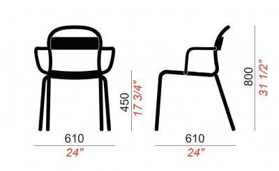 Кресло металлическое Colos Stecca 2 алюминий Фото 2