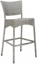 Стул барный плетеный JANUS et Cie Amari алюминий, искусственный ротанг дымчатый Фото 1