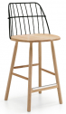 Стул деревянный полубарный MIDJ Strike S H65 L сталь, ясень Фото 1