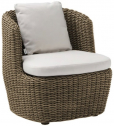 Лаунж-кресло плетеное с подушкой POINT Heritage алюминий, искусственный ротанг, ткань коричневый Фото 1