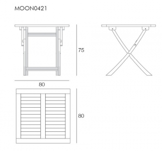Стол деревянный складной Giardino Di Legno Moon Singaraja тик Фото 2