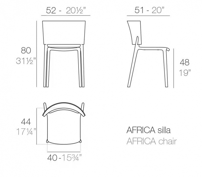 Стул пластиковый Africa Basic, нефритовый