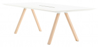 Стол с каналом для протяжки проводов Arki-Table CC Wood