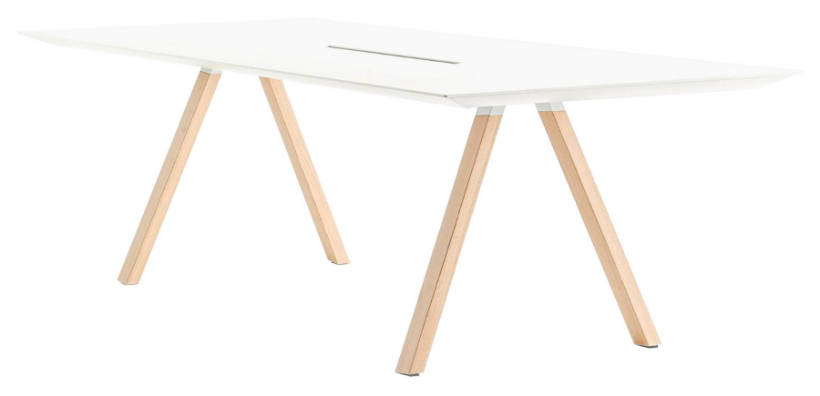 Стол с каналом для протяжки проводов Arki-Table CC Wood