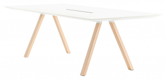 Стол с каналом для протяжки проводов Arki-Table CC Wood