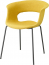 Кресло с обивкой Scab Design Miss B Pop coated steel frame сталь, поликарбонат, ткань антрацит, желтый Фото 3