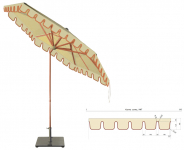 Зонт профессиональный Ø2.5 м с фигурным воланом Onda Зонт профессиональный Ø2.5 м с фигурным воланом Onda