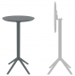Стол пластиковый барный складной Siesta Contract Sky Folding Bar Table 60 сталь, пластик темно-серый Фото 1