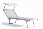 Шезлонг-лежак металлический Magnani Master алюминий, текстилен серебристый Фото 1