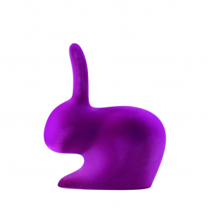 Стул пластиковый детский Qeeboo Rabbit Baby Velvet Finish полиэтилен фиолетовый Фото 4