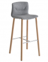 Стул полубарный с обивкой Gaber Slot 68 BL бук, технополимер, экокожа Фото 1