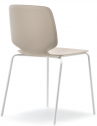 Стул пластиковый PEDRALI Babila сталь, технополимер белый, песочный Фото 6