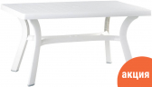 Садовый обеденный стол 140х80 см Siesta Garden Roma пластик белый Фото 1