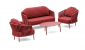 Комплект лаунж мебели Grattoni Soho алюминий, роуп, олефин красный Фото 4