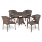 Комплект плетеной мебели Afina T220CG/Y290BG-W1289 Pale 4Pcs искусственный ротанг, сталь палевый Фото 1