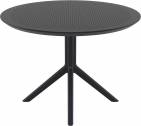 Стол пластиковый Siesta Contract Sky Table Ø105 сталь, пластик черный Фото 7
